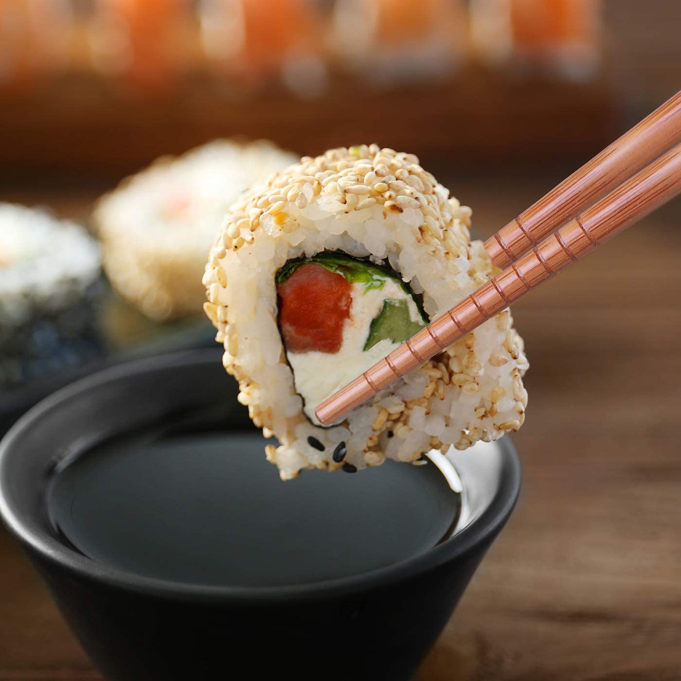 Baguette à Sushi, Baguette Réutilisable avec Bouts Pointus pour Restaurants  pour Sushi Restaurants pour Ameublement(180MM, blue)
