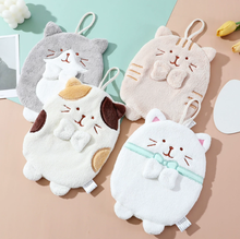Charger l'image dans la galerie, Essuie-mains Chat Kawaii Beige