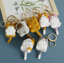 Charger l'image dans la galerie, Porte-clés crochet Chat Gris