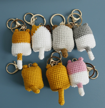 Charger l'image dans la galerie, Porte-clés crochet Chat Gris