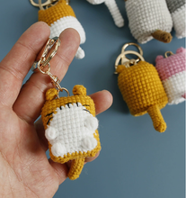 Charger l'image dans la galerie, Porte-clés crochet Chat Gris