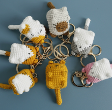 Charger l'image dans la galerie, Porte-clés crochet Chat Gris
