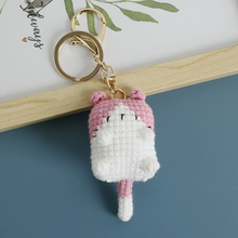 Charger l'image dans la galerie, Porte-clés crochet Chat Gris