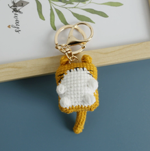 Charger l'image dans la galerie, Porte-clés crochet Chat Gris