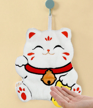 Charger l'image dans la galerie, Essuie-mains Chat Neko White
