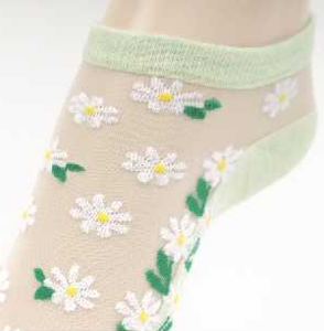 Chaussettes Socket Transparent Marguerite