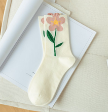 Charger l&#39;image dans la galerie, Chaussettes Fleurs Noires